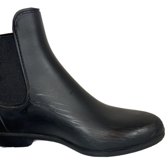 Sam Edelman TINSLEY Matte Black Slip-On Rubber Rain Boots Womens sz 7M - Picture 7 of 7